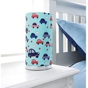 Fancy Printed Kids Room Bedside Table Lamp - cars
