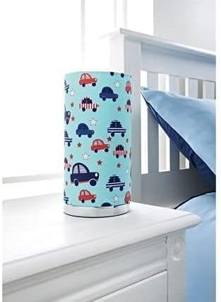 Fancy Printed Kids Room Bedside Table Lamp - cars