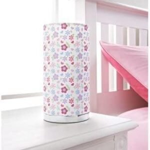 Fancy Printed Kids Room Bedside Table Lamp - Pink Flower