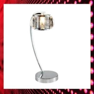 Elegant Chrome Crystal Glass Home Office Living Table Decor LED Lamp : W 120 x D 165cm x H 36cm