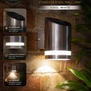 Masson & Jones Manhattan stainless steel wall light