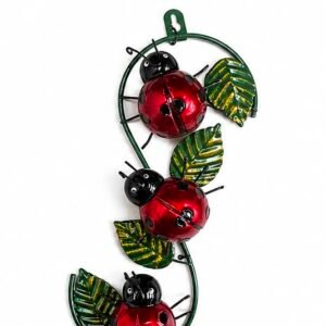 3 Ladybird Metal Wall Art – Colourful Garden & Home Wall Decoration