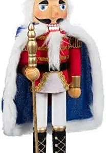 Traditional Wooden Christmas Nutcracker Acting as Symbols of Good Luck For The Yuletide Season 38cm 471g - Red Cape