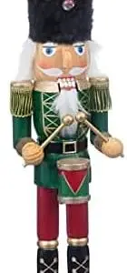 Traditional Wooden Christmas Nutcracker Acting as Symbols of Good Luck For The Yuletide Season 38cm 471g - Green