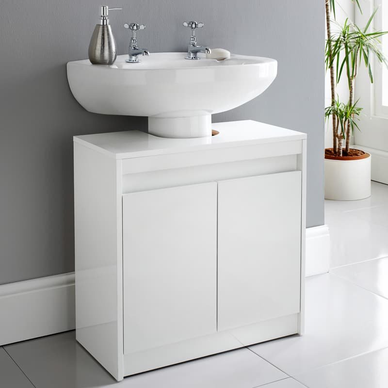 Norsk White Gloss Under Sink Unit