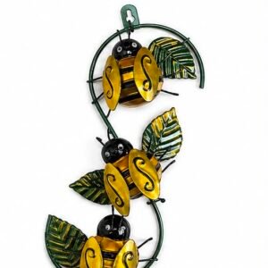 3 Honey Bee Metal Wall Art – Colourful Garden & Home Wall Decoration