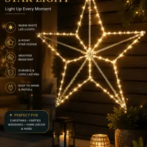 Warm White Star Light – 80 Micro LED Bulbs – Dual Functions