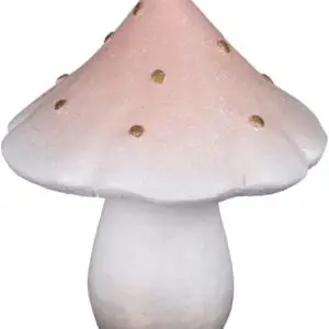 Enchanted Mushroom Ornament With its Glitter Top and Gold Spores Christmas Sparkle To all Home Interiors.