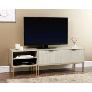 Arlo TV Unit -Cashmere & Gold