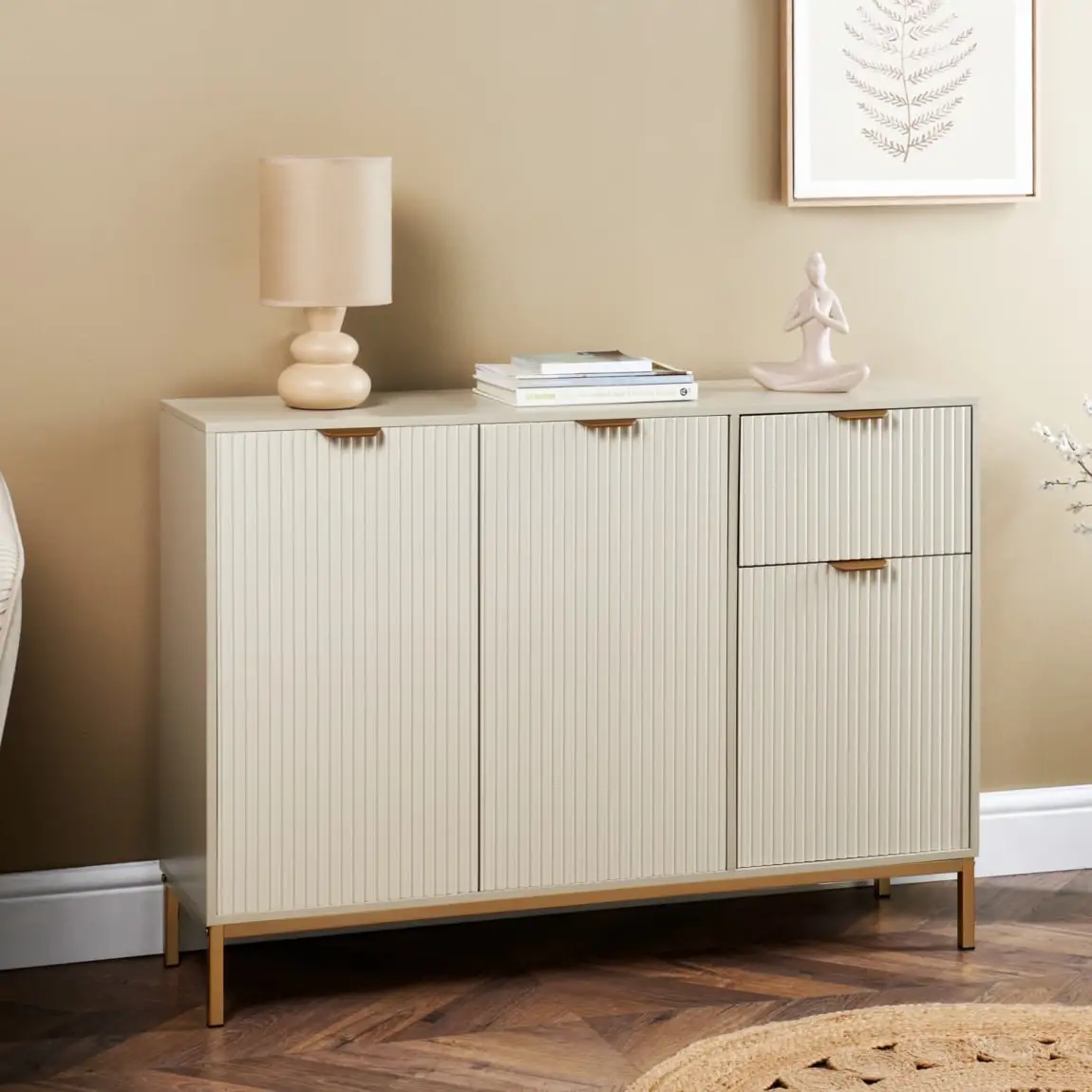 Arlo Sideboard - Cashmere & Gold