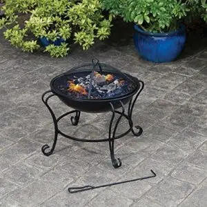 Outdoor Contemporary Boston Black Garden Patio Fire Pit