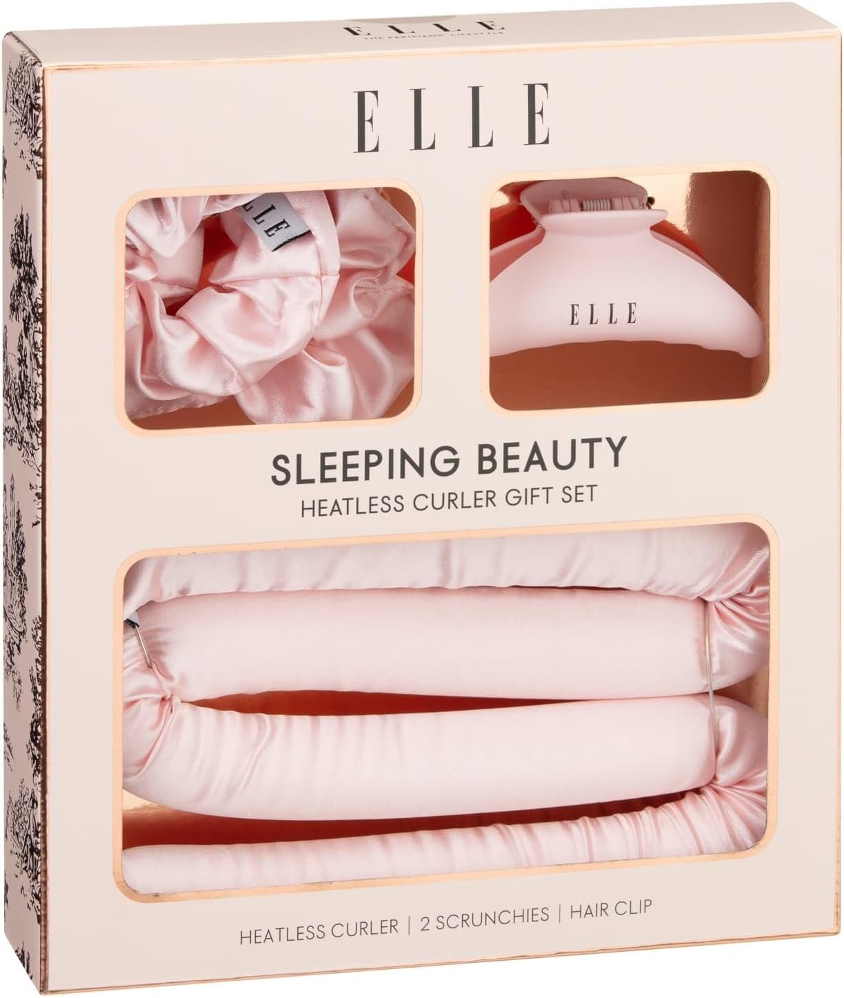 4 pcs Elle Sleeping Beauty Set Perfect Curls - Pink