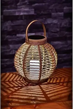 Soft Sea Natural Effect Solar Lantern  - Warm White