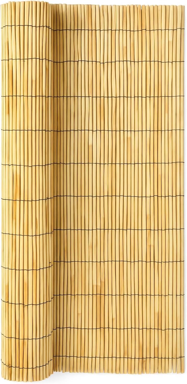 1.5m x 4m Natural Handmade Reed Fence Bamboo Screening Garden Decorative Fencing Garden