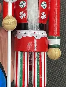 Traditional Wooden Based Models Festive Feeling 15" Wooden Traditional Nutcracker Perfect Decoration For Your Homes This Festive Season - Red & White