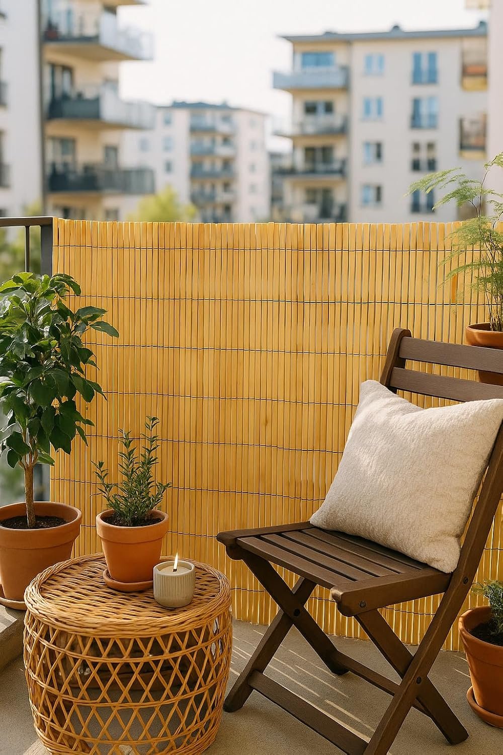 1.5m x 4m Natural Handmade Reed Fence Bamboo Screening Garden Decorative Fencing Garden - Image 4