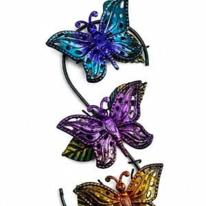 3 Butterfly Metal Wall Art – Colourful Garden & Home Wall Decoration