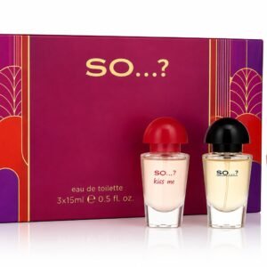 So…? Mini Eau de Toilette Gift Set for Women – 3 x 15ml Travel Size Perfume Collection | Kiss Me, Original & Sinful Fragrances | Ladies Gift Set for Birthday, Christmas & Travel