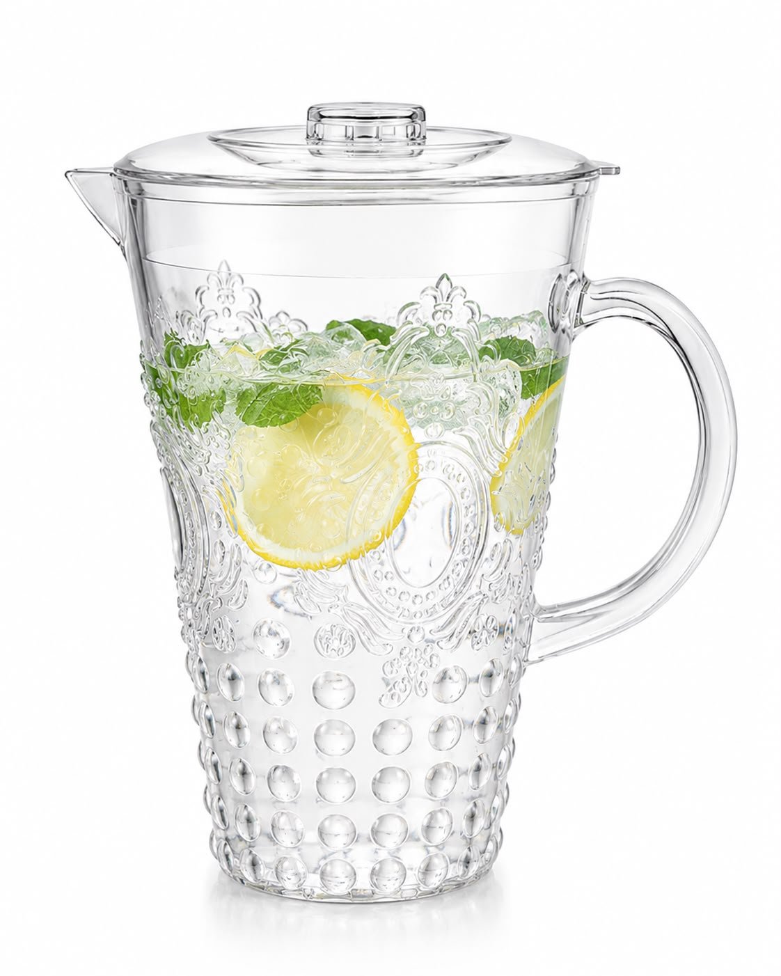 3 Litre French Style Clear Plastic Water Jug with Lid | BPA-Free Serving Pitcher | Durable Drinks Jug for Water, Juice, Lemonade & Iced Tea - Image 4