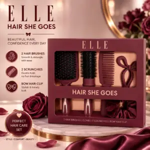 Elle Hair She Goes Gift Set - Burgundy