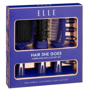 Elle Hairbrush Gift Set - Purple Brush Hair Set Gift For Her